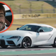 Illustration for article titled Watch Fernando Alonsos Face as He Buries the Brake Pedal in a 2020 Toyota Supraem/em